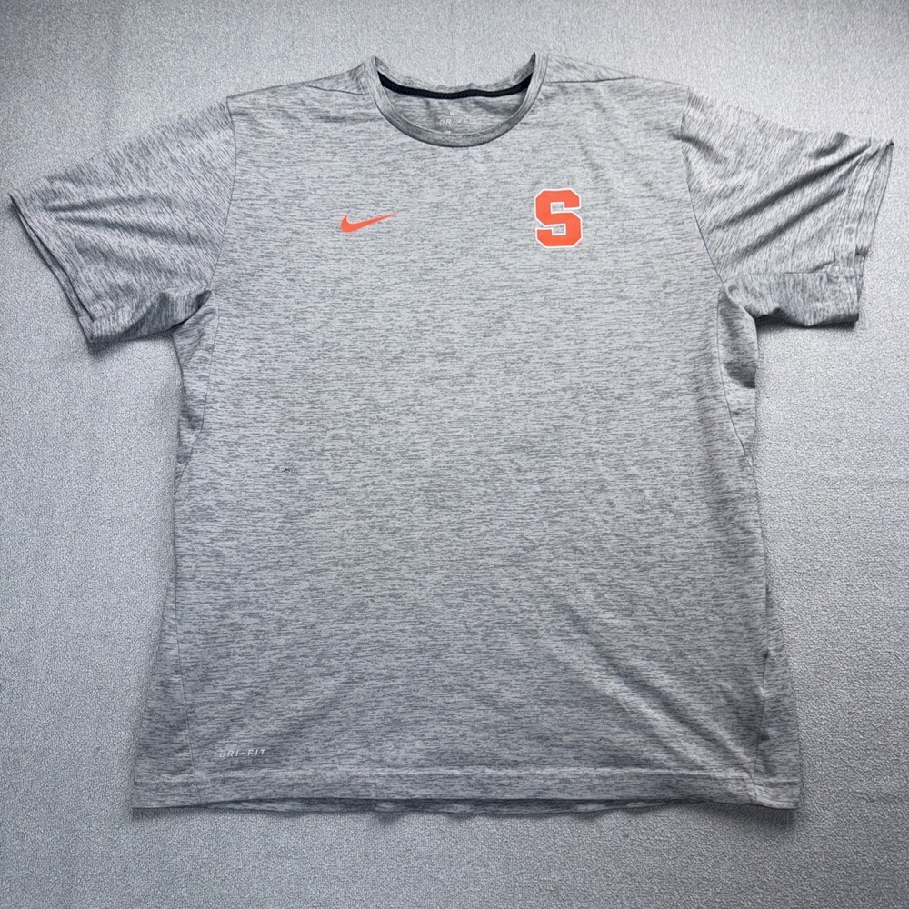 Nike Dri-FIT Syracuse Orange Gray Athletic Training Shirt Men's XL NCAA